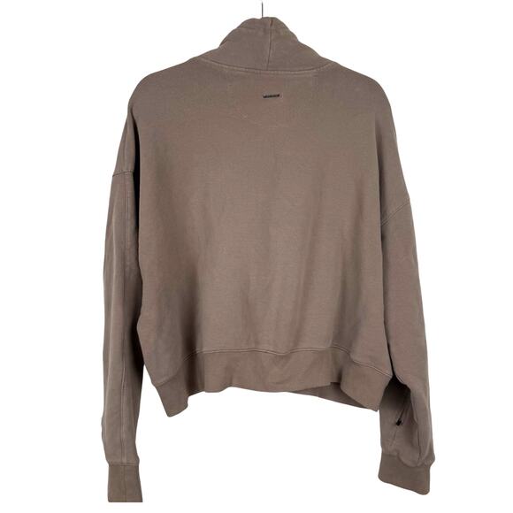 AthletaxAliciaKeys Tan Retroplush Revive Drawstring Pullover Hoodie Sweatshirt-L - Picture 4 of 6